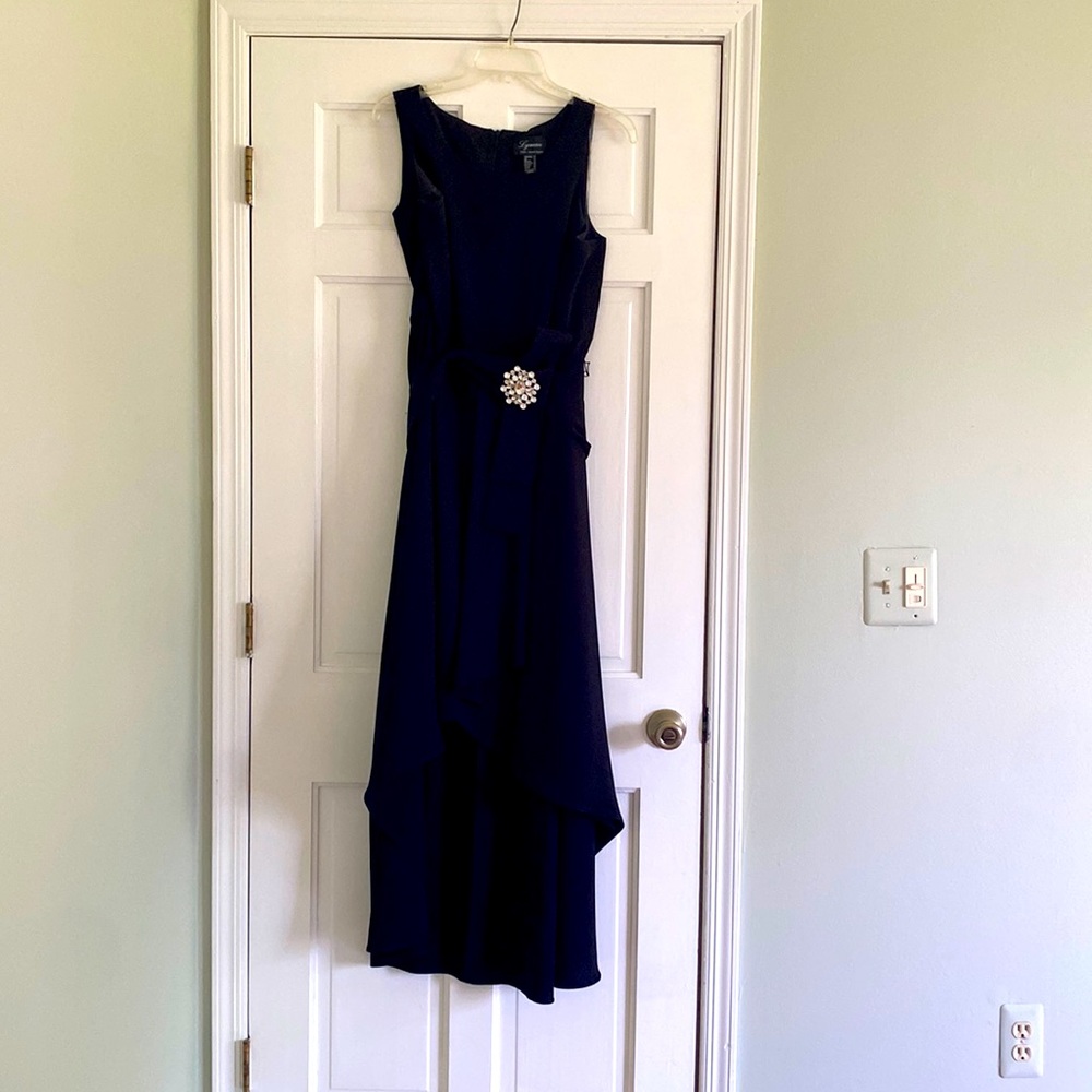 Worn once Frank Lyman size 10.  So comfortable for an elegant event!